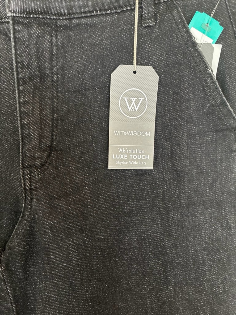 Wit & Wisdom Black Luxe Touch Skyrise Wide Leg Jeans